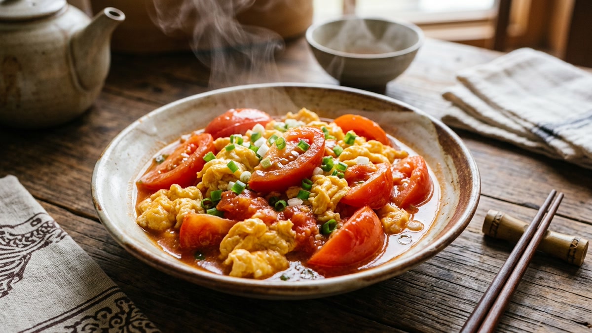 Klassisches Tomaten-Rührei (Fanqie Chao Dan)