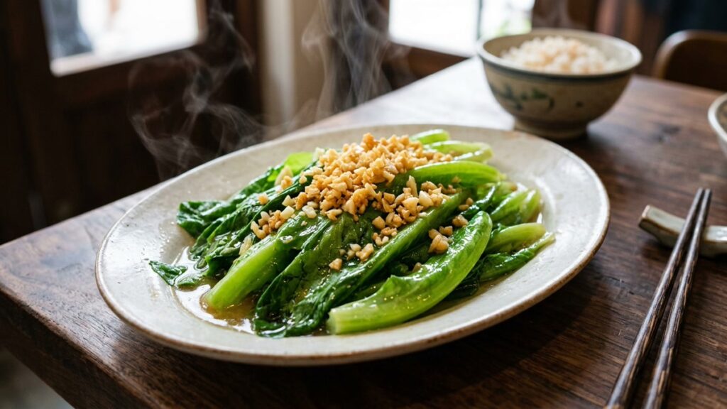 Knackiger Youmai-Salat mit Knoblauch (Suanrong Youmaicai)